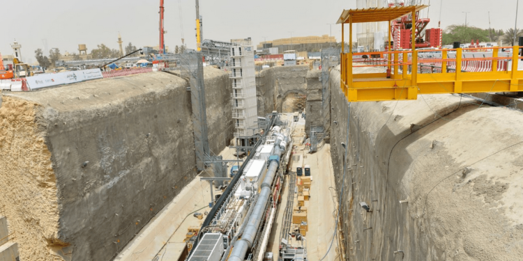Riyadh Metro under construction