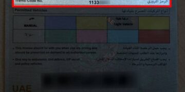In the UAE, what is a Traffic Code or T.C number? How can one find one?