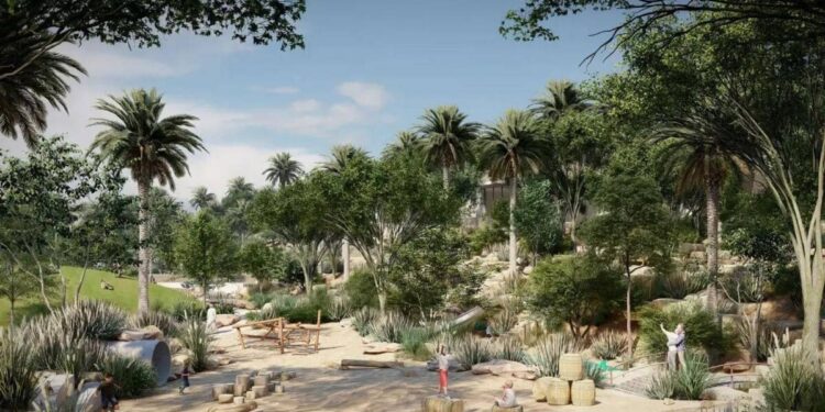 A townhouse project is being launched at Expo City in the UAE with lush greenery and urban farming