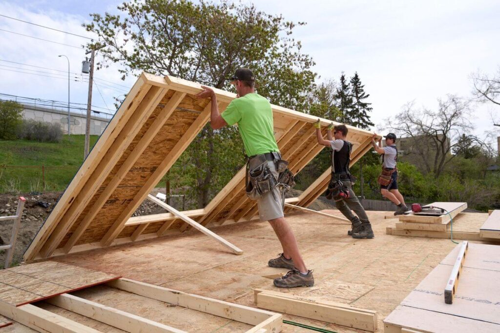 The number of housing starts in Canada reached its highest level in seven months