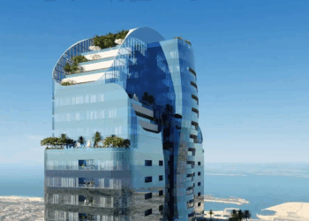 The 82-storey Al Habtoor Tower is in full swing