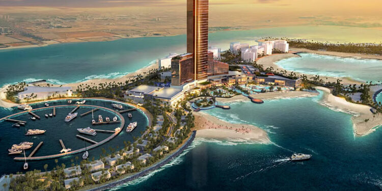 Tower reaches 70th floor at Wynn Al Marjan Island, resort to open in 2027